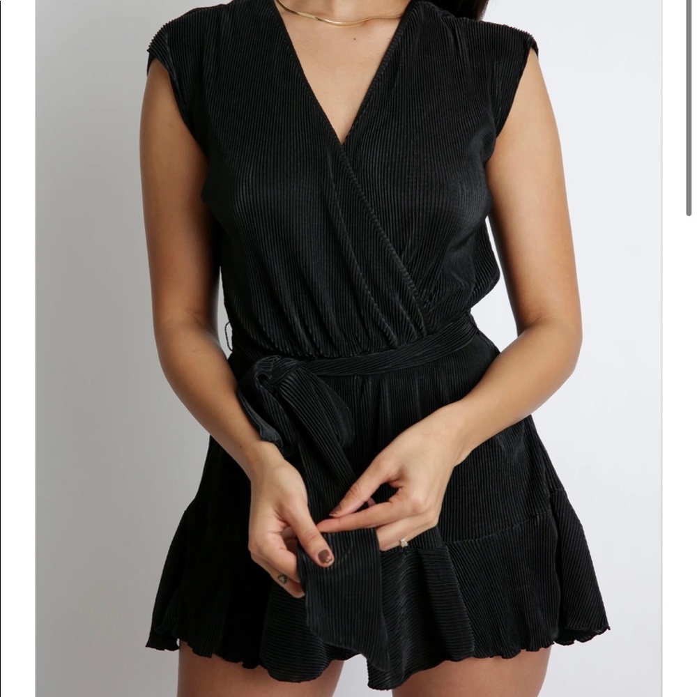 Palm Canyon Romper Black